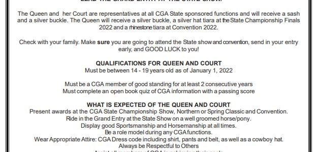 CGA Queen & Court